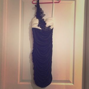 Black and white party dress